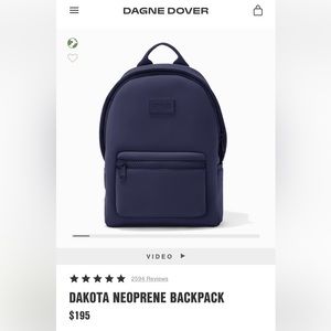 Dagne Dover navy medium neoprene backpack. Brand new never used.